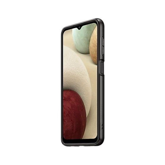 Samsung Galaxy A12 Soft Clear Kılıf - Siyah EF-QA125TBEGWW