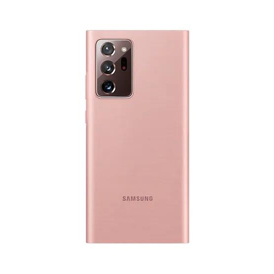 Samsung Galaxy Note 20 Ultra Clear View Kapaklı Kılıf - Bronz