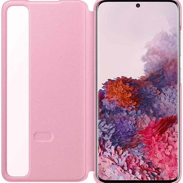 Samsung Galaxy S20 Clear View Kılıf - Pembe EF-ZG980CPEGWW