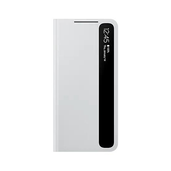 Samsung Galaxy S21 Akıllı Clear View Kılıf - Açık Gri EF-ZG991CJEGTR