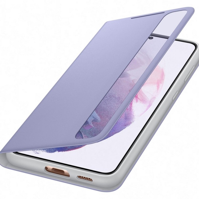 Samsung S21+ Akıllı Clear View Kılıf - Mor EF-ZG996CVEGTR