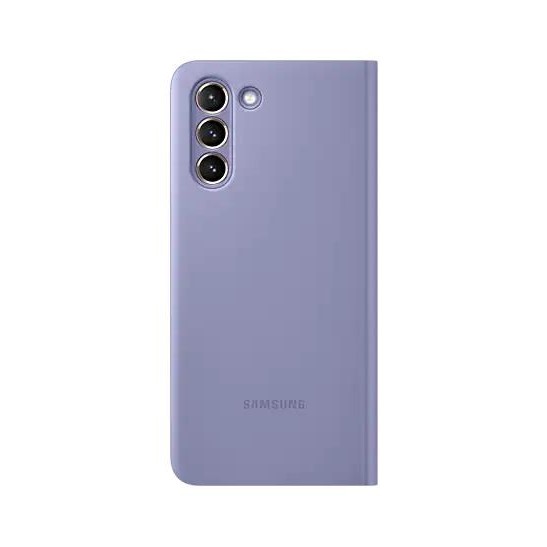 Samsung Galaxy S21 Akıllı Clear View Kılıf - Mor EF-ZG991CVEGTR