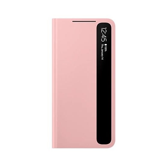 Samsung Galaxy S21 Akıllı Clear View Kılıf - Pembe EF-ZG991CPEGTR