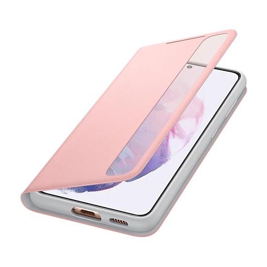 Samsung Galaxy S21 Akıllı Clear View Kılıf - Pembe EF-ZG991CPEGTR