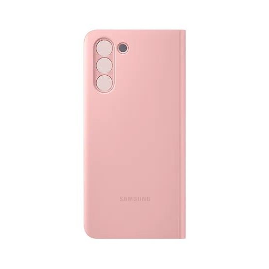 Samsung Galaxy S21 Akıllı Clear View Kılıf - Pembe EF-ZG991CPEGTR