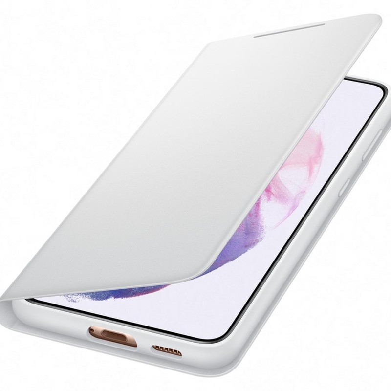 Samsung S21+ Akıllı Led View Kılıf Gri EF-NG996PJEGTR