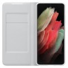 Samsung Galaxy S21 Ultra Akıllı Led View Kılıf - Açık Gri