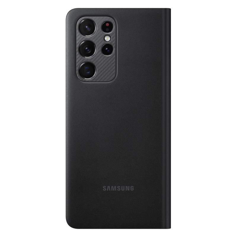 Samsung Galaxy S21 Ultra Akıllı Led View Kılıf - Siyah
