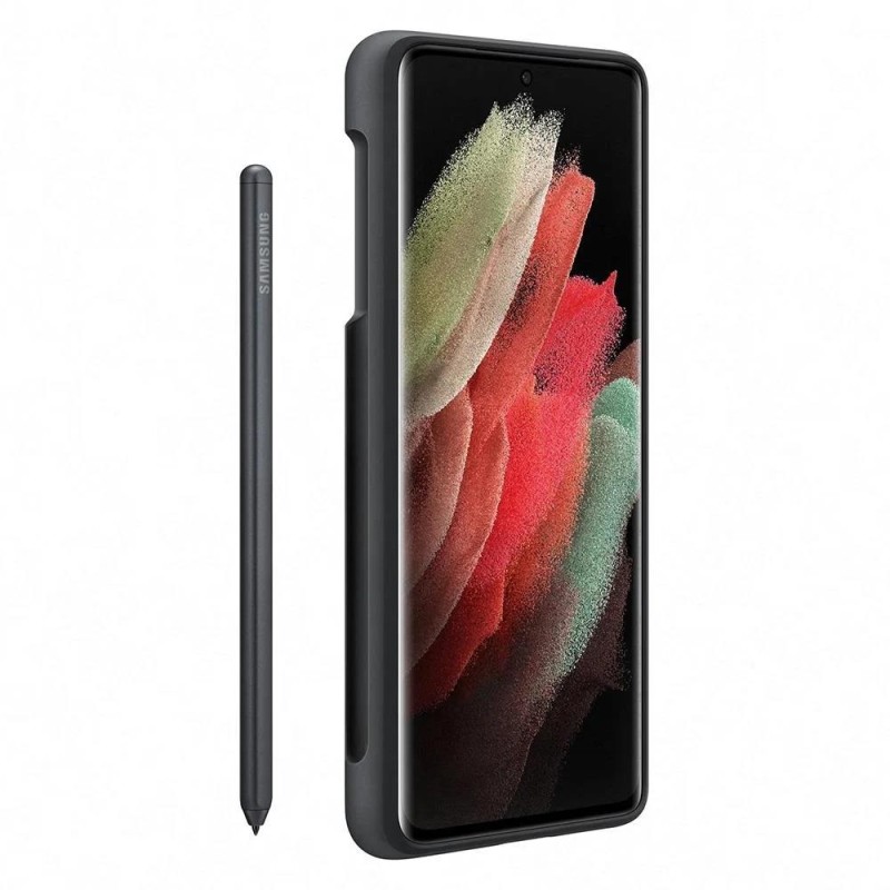 Samsung Galaxy S21 Ultra S-Pen'li Silikon Kılıf - Siyah EF-PG99PTBEGWW