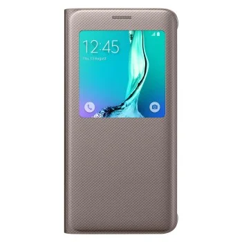 Samsung S6 Edge+ Plus S-View Kılıf Altın - EF-CG928PFEGTR