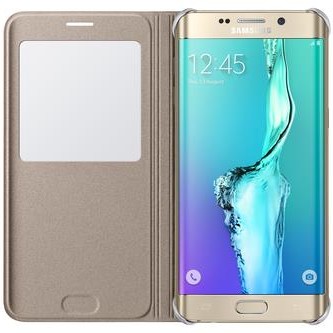 Samsung S6 Edge+ Plus S-View Kılıf Altın - EF-CG928PFEGTR