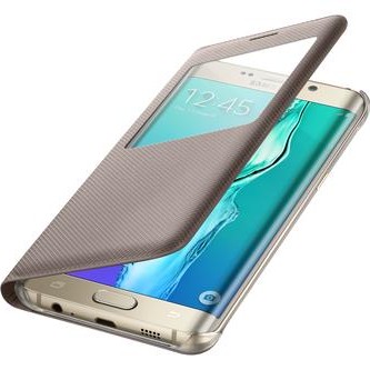Samsung S6 Edge+ Plus S-View Kılıf Altın - EF-CG928PFEGTR