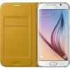 Samsung Galaxy S6 Kartlıklı Kılıf Deri Altın EF-WG920PYEGWW