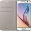 Samsung Galaxy S6 Kartlıklı Kılıf Tekstil Altın EF-WG920BFEGWW