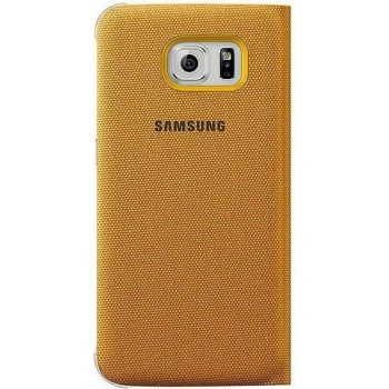 Samsung Galaxy S6 Kartlıklı Kılıf Tekstil Sarı EF-WG920BYEGWW