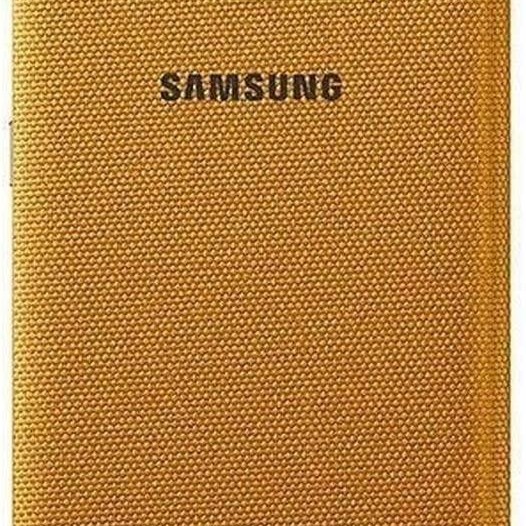 Samsung Galaxy S6 Kartlıklı Kılıf Tekstil Sarı EF-WG920BYEGWW