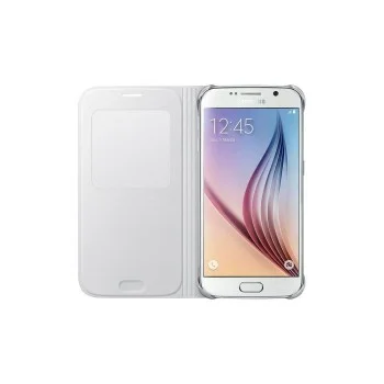 Samsung Galaxy S6 S-View Cover Deri Beyaz EF-CG920PWEGWW Samsung Galaxy S6 S-View Cover Deri Beyaz EF-CG920PWEGWW
