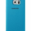 Samsung Galaxy S6 S-View Kılıf Tekstil Mavi EF-CG920BLEGWW