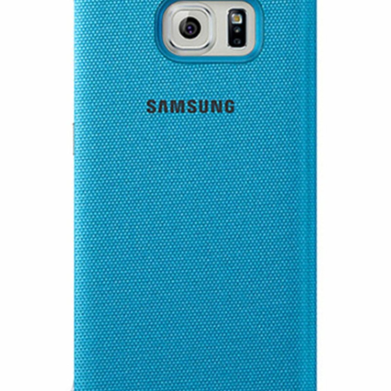Samsung Galaxy S6 S-View Kılıf Tekstil Mavi EF-CG920BLEGWW