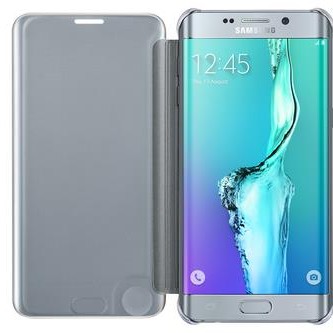 Samsung S6 Edge+ Plus Clear View Kılıf Gümüş EF-ZG928CSEGWW