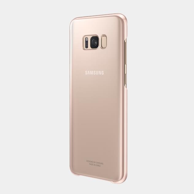 Samsung S8+ Plus Şeffaf Kılıf Pembe EF-QG955CPEGWW