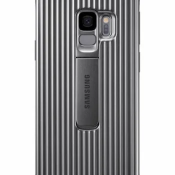 Samsung S9 G960 Protective Standing Kılıf Gümüş EF-RG960CSEGWW