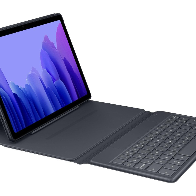 Samsung Tab A7 10.4" Türkçe Klavyeli Kılıf Gri EF-DT500BJEGTR