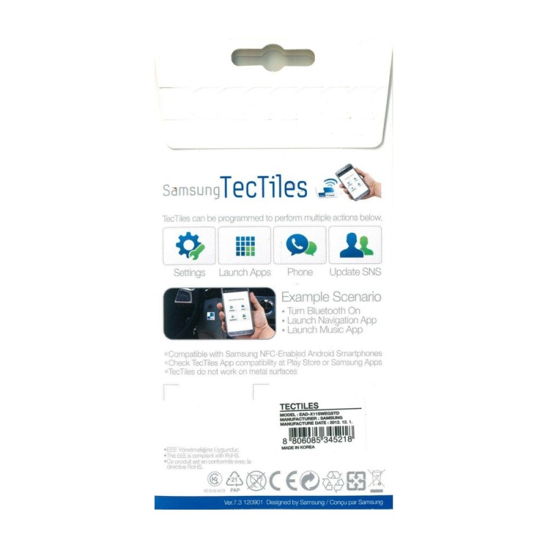 Samsung TecTiles NFC Çıkartma (5 Adet) EAD-X11SWEGSTD