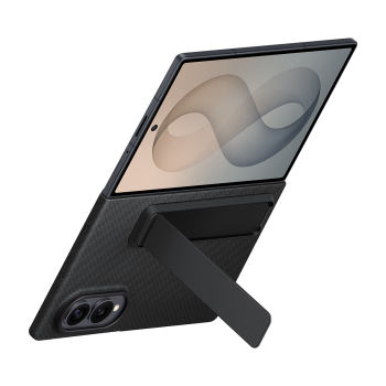 Samsung Galaxy Z Fold8 Standlı Karbon Kılıf - Siyah