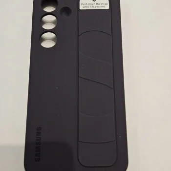 Samsung Galaxy S24 Kordonlu & Standlı Silikon Kılıf -  Koyu Eflatun