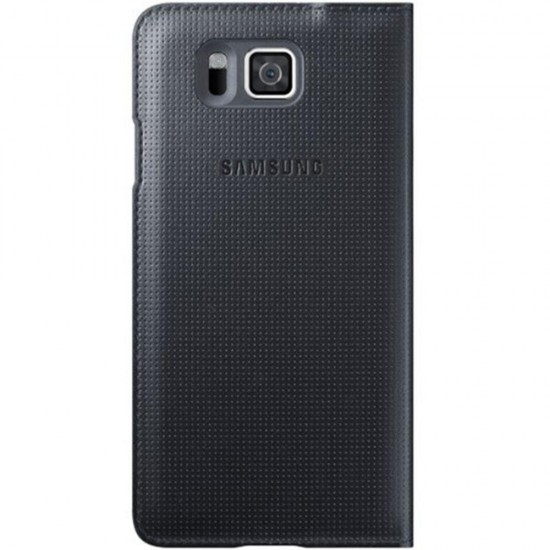 Samsung G850 Galaxy Alpha Orjinal S View Kılıf Siyah - EF-CG850BBEGWW