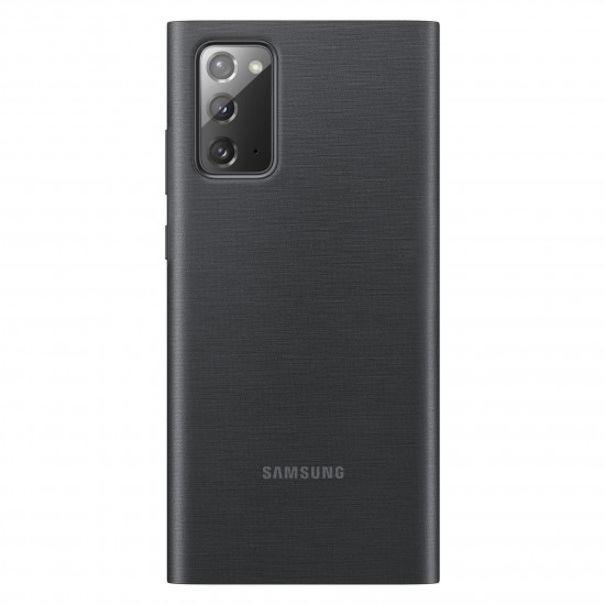 Samsung Galaxy Note 20 Led View Kapaklı Kılıf - Siyah