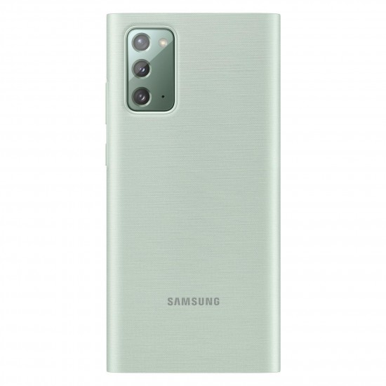 Samsung Galaxy Note 20 Led View Kapaklı Kılıf - Yeşil
