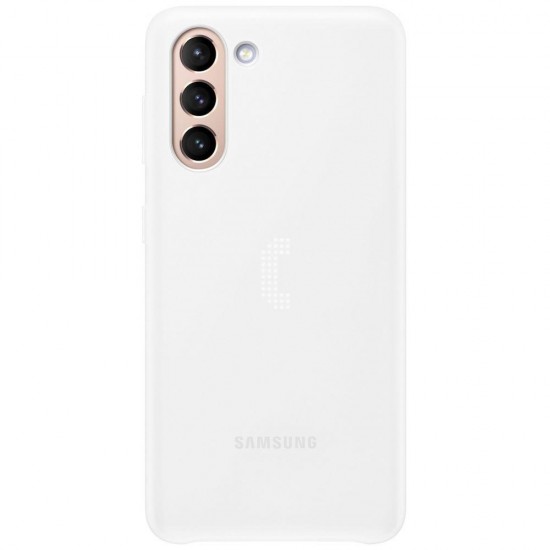 Samsung Galaxy S21 Akıllı Led Kılıf - Beyaz EF-KG991CWEGTR