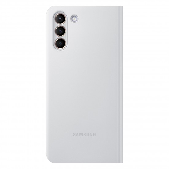 Samsung S21+ Akıllı Led View Kılıf Gri EF-NG996PJEGTR