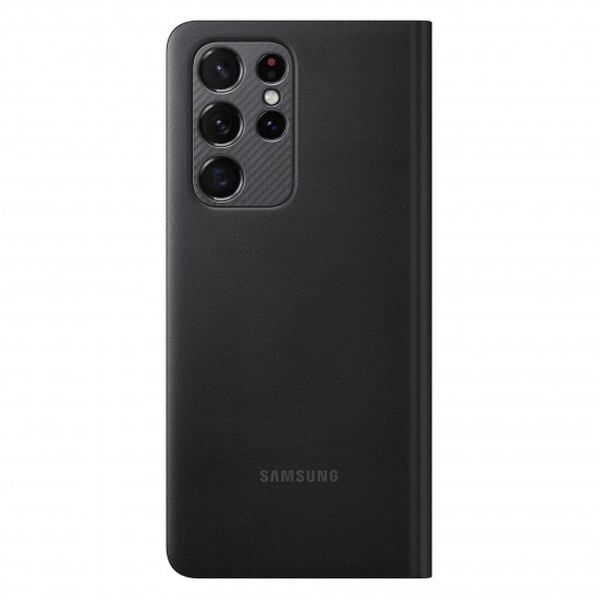 Samsung Galaxy S21 Ultra Akıllı Led View Kılıf - Siyah