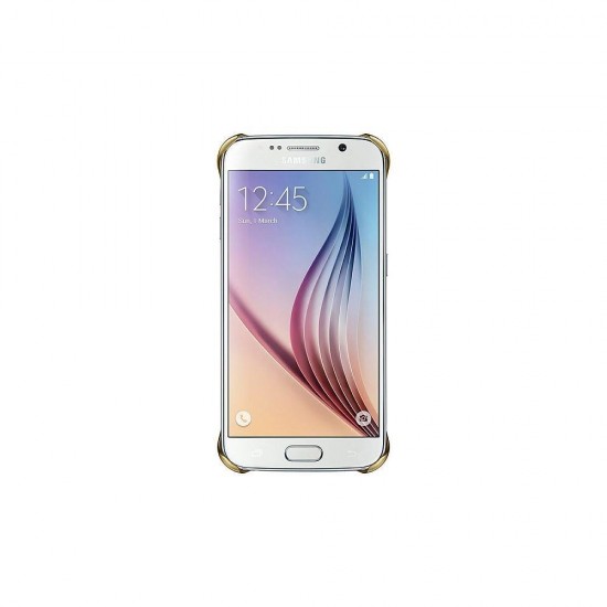 Samsung Galaxy S6 Clear Cover Kapak Şeffaf Altın EF-QG920BFEGWW