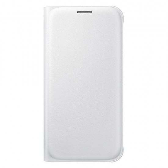 Samsung Galaxy S6 Kartlıklı Kılıf Deri Beyaz - EF-WG920PWEGWW