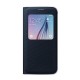 Samsung Galaxy S6 S-View Kılıf Tekstil Siyah EF-CG920BBEGWW