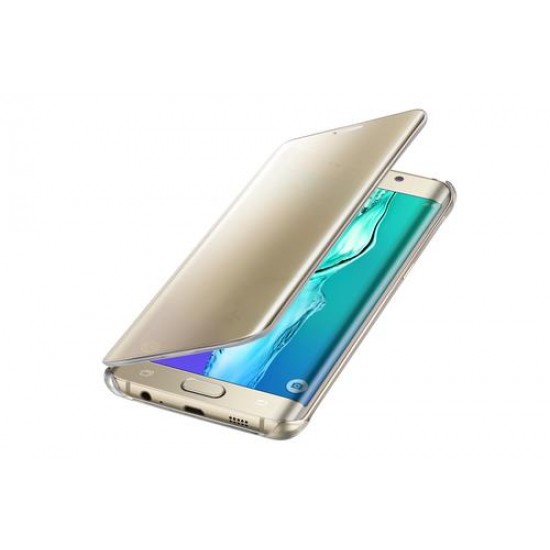Samsung S6 Edge+ Plus Clear View Kılıf Altın EF-ZG928CFEGWW