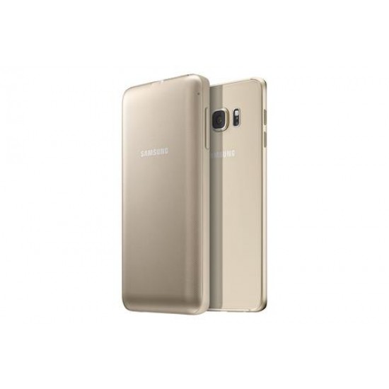 Samsung S6 Edge+ Plus Kablosuz Şarjlı Kılıf Gold - EP-TG928BFEGWW