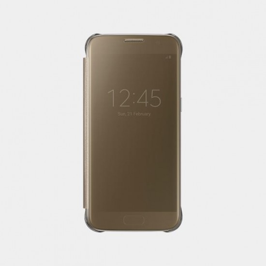 Samsung S7 Clear View Fonksiyonel Kılıf Altın EF-ZG930CFEGWW