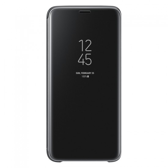 Samsung S9 G960 Clear View Standing Kılıf Siyah EF-ZG960CBEGWW