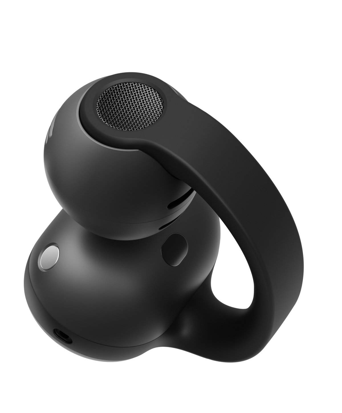 Galaxy Buds On tek kulaklık yakın çekim, kulağa takılan bant