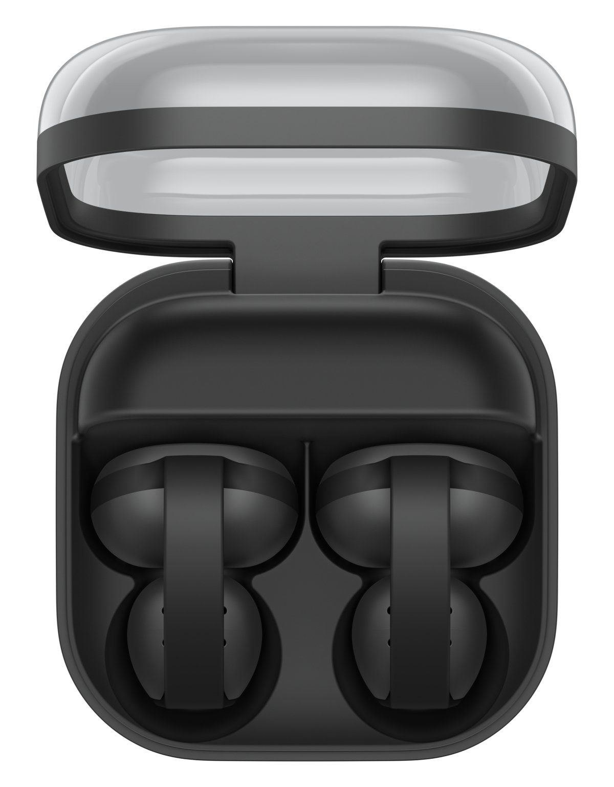 Galaxy Buds On kapağı açık şarj kutusu, yuvalarında iki kulaklık