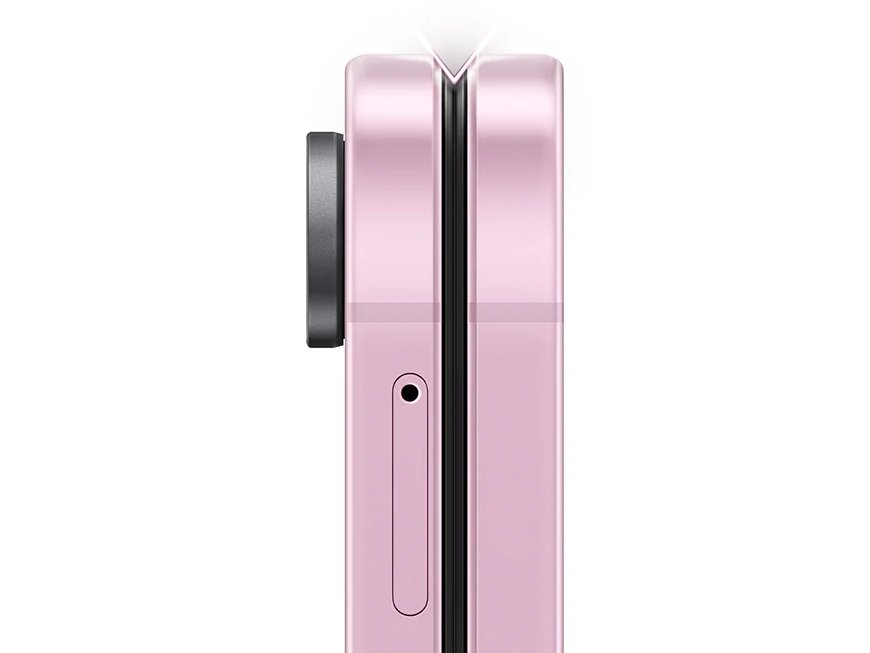 Galaxy Z Flip8 menteşe tarafından yakın çekim